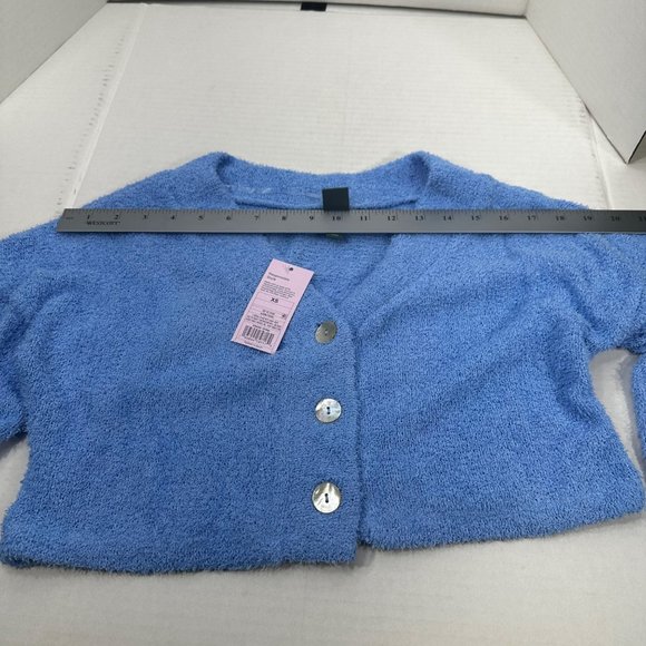 2 Piece Wild Fable Women's XS Blue Crop Sweater And Peach Ribbed T-Shirt New - Picture 8 of 16